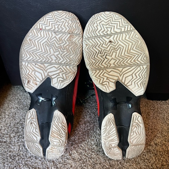 Under Armour Curry 2 Low “Energy” - Men’s Size 11.5, Rocket Red/Black - Picture 7 of 8